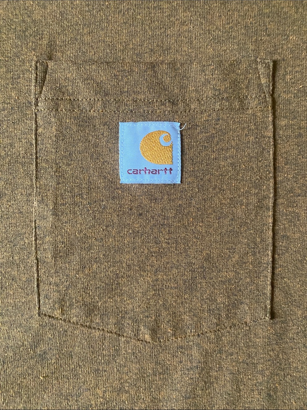 Carhartt Brown Short-Sleeve Pocket Tee Large Tall Original Fit - Picture 3 of 4